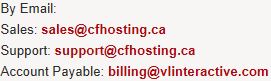 Contact Us by email